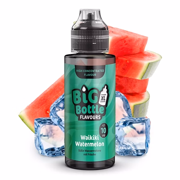 Big Bottle - Aroma - 10ml - Waikiki Watermelon | Inhalt : 10ml | Nikotinstärke : 0mg | Paketgröße : 1er Packung Big Bottle - Aroma - 10ml - Waikiki Watermelon | Inhalt : 10ml | Nikotinstärke : 0mg | Paketgröße : 1er Packung