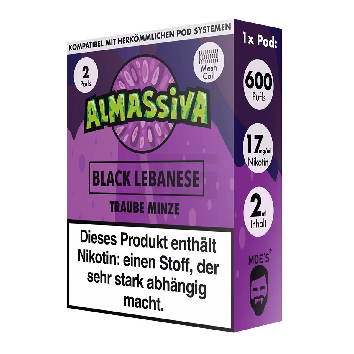 Al Massiva - Prefilled Pod - 2ml - 2er Pack - Black Lebanese