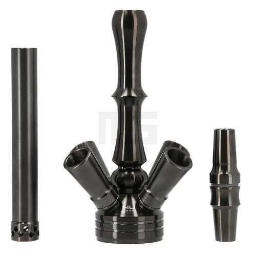 Invi Shisha Paradox Edelstahl Gun Metal Bottom Red