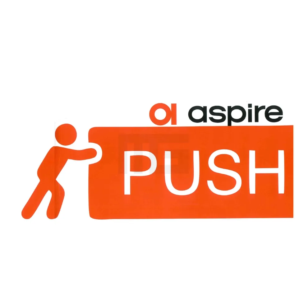 Aspire - Aufkleber - Push - 35x15cm