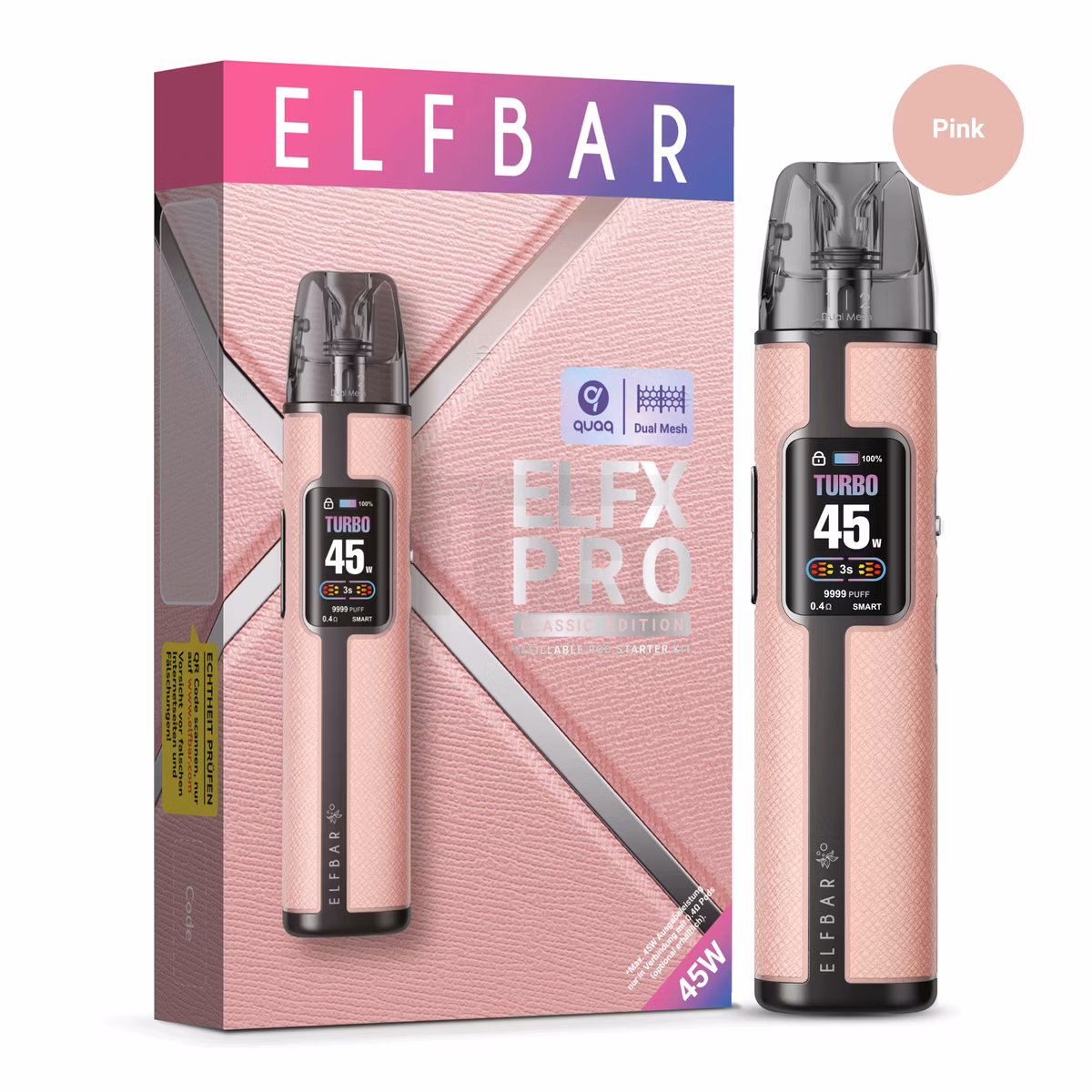 elfbar-elfX-pro-basisgera-t-pink-1 Elfbar - ELFX Pro - Pod Kit - CP - Pink