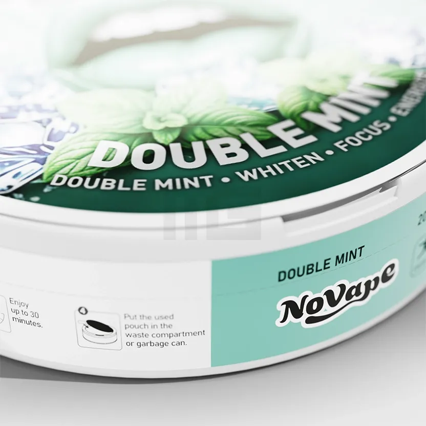 NoVape - Koffein Pouches - Double Mint - 80mg - 20 Stück