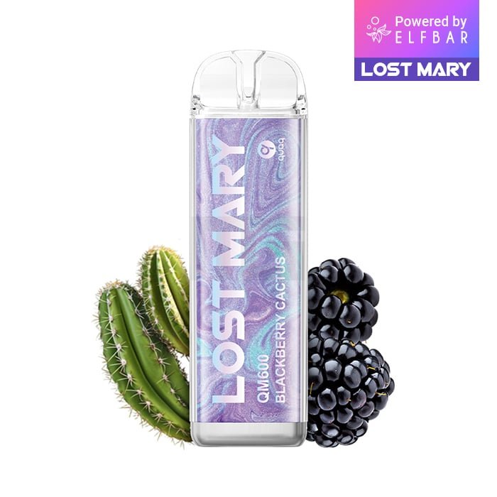 Lost Mary - QM600 - Einweg E-Zigarette - Blackberry Cactus | Nikotinsalz-Stärke : 20mg | Paketgröße : 1er Packung