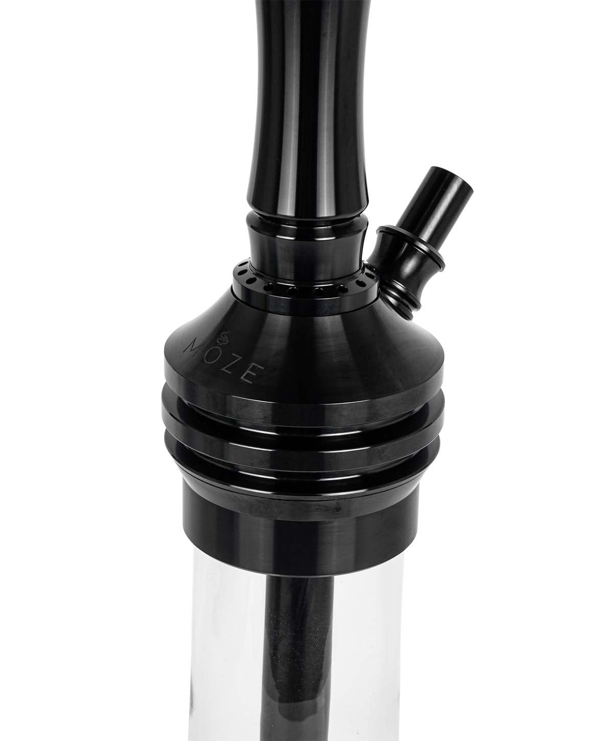 Moze Shisha - Varity Lounge Black - Clear Wavy Pink