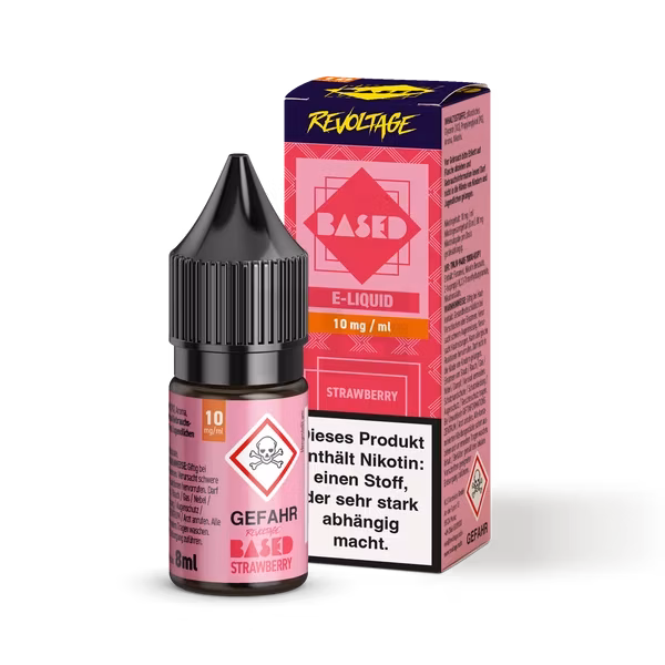 Revoltage - BASED - Nikotinsalz-Liquid - Strawberry - 8ml - 10mg Revoltage - BASED - Nikotinsalz-Liquid - Strawberry - 8ml - 10mg