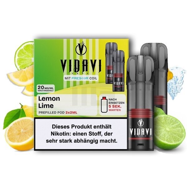 VIDAVI - Prefilled Pod - 2ml - 2er Pack - Lemon Lime VIDAVI - Prefilled Pod - 2ml - 2er Pack - Lemon Lime