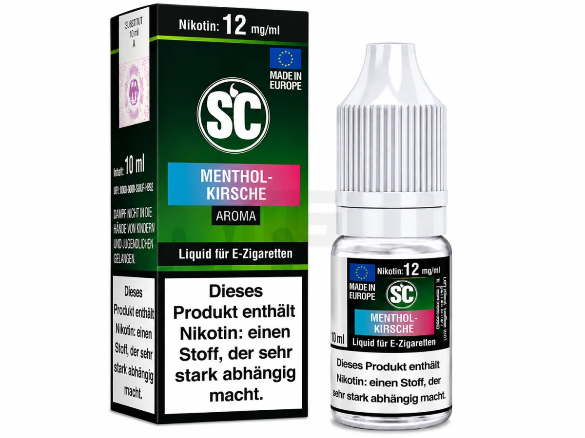 SC - Menthol-Kirsche - Nikotin Liquid - 10ml - 12mg