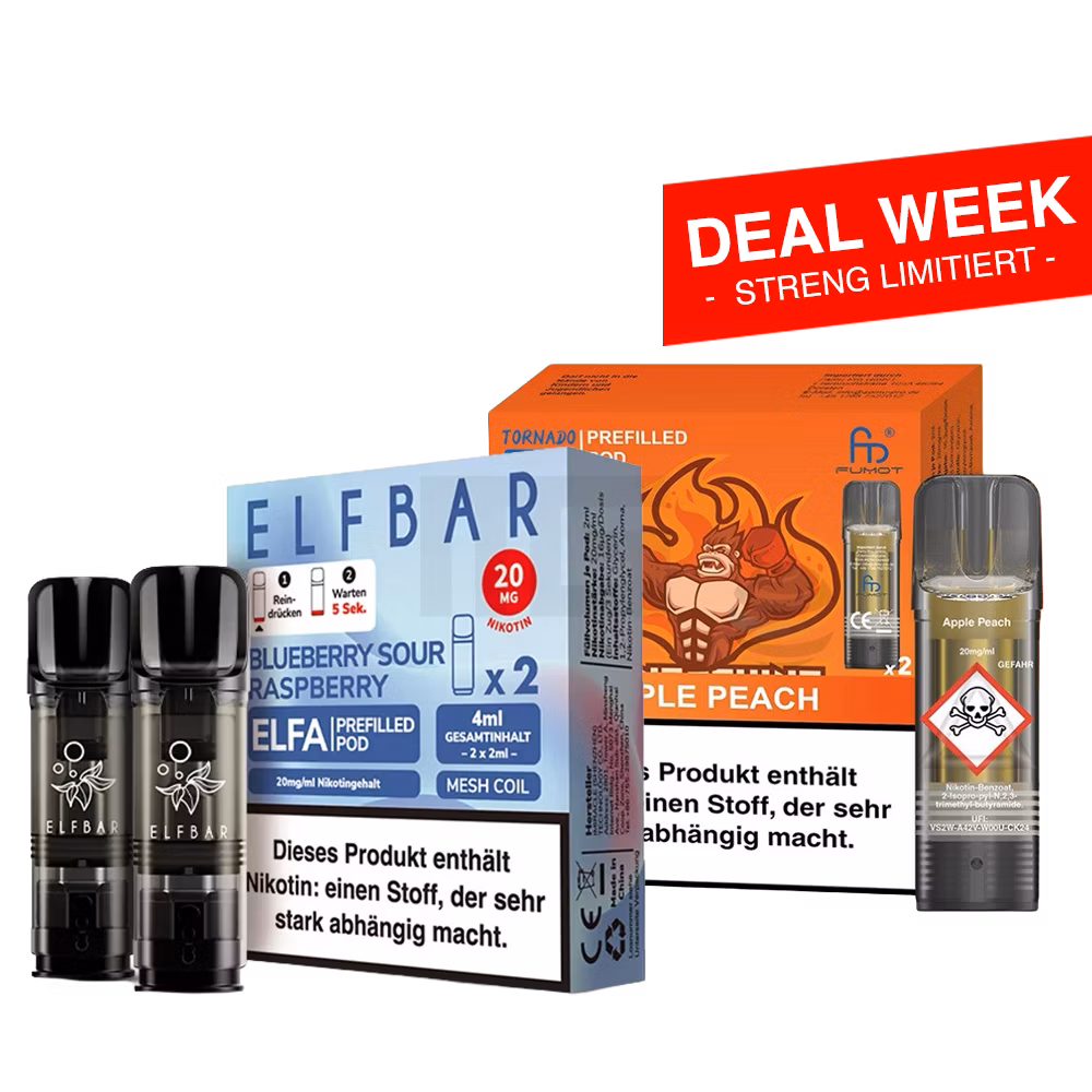 ELFBAR ELFA Prefilled Pods + RandM Tornado Prefilled Pods Starter Kit ELFBAR ELFA Prefilled Pods + RandM Tornado Prefilled Pods Starter Kit