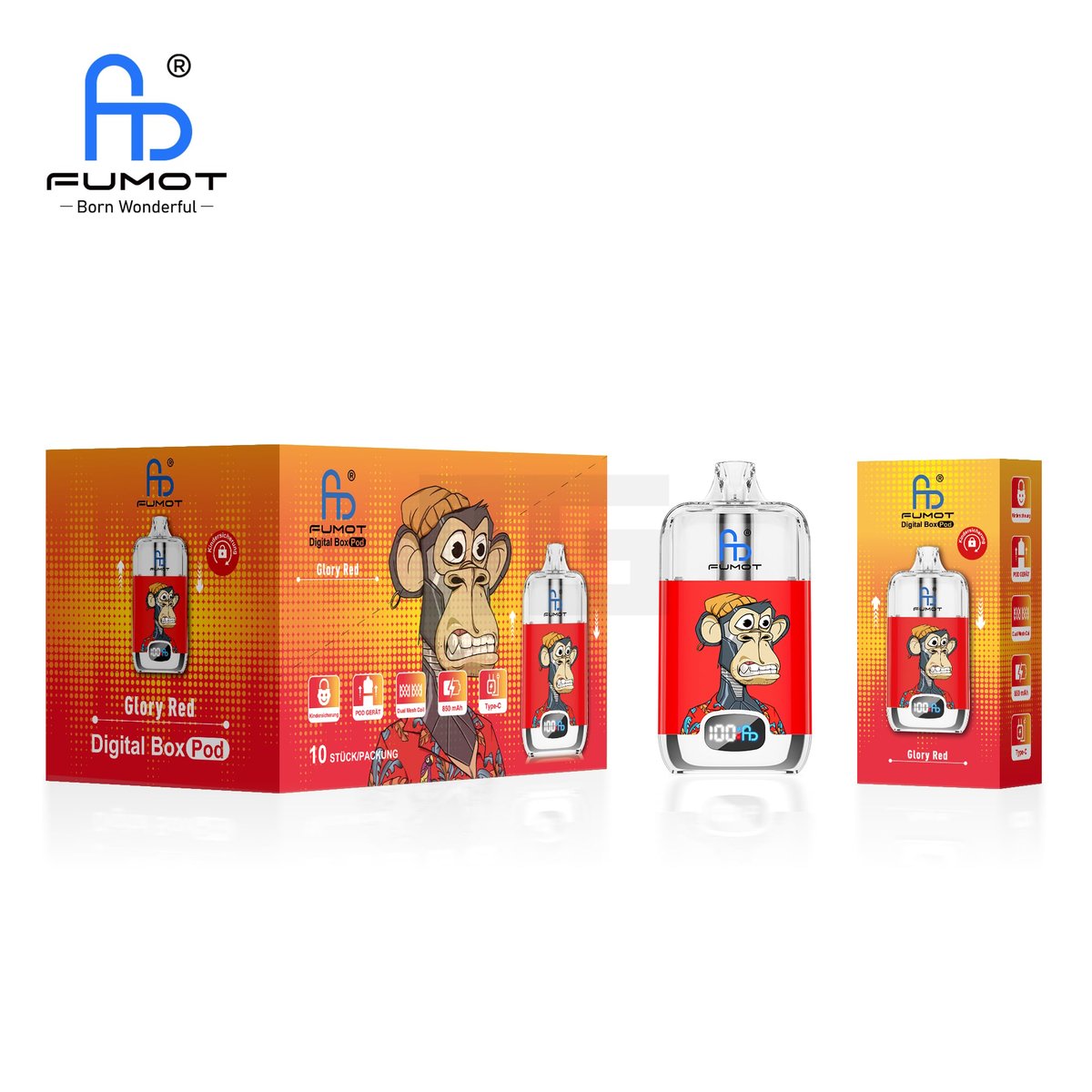 RandM - Digital Box - Pod Kit - Glory Red