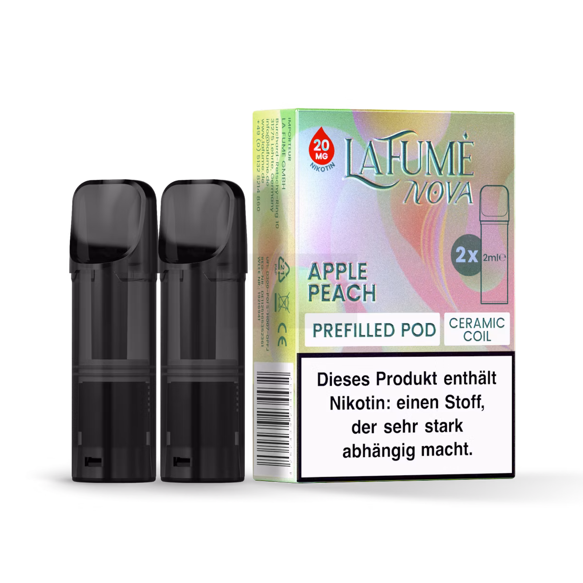 La Fume Nova - Prefilled Pods - 20mg - Apple Peach