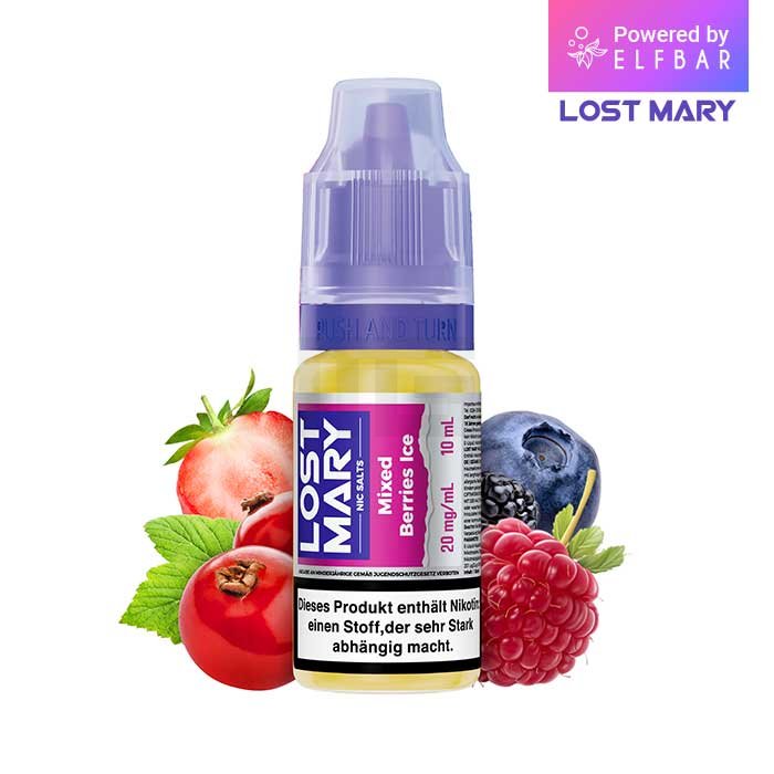 Lost Mary - Nikotinsalz-Liquid - Mixed Berries Ice | Nikotinsalz-Stärke : 20mg Lost Mary - Nikotinsalz-Liquid - Mixed Berries Ice | Nikotinsalz-Stärke : 20mg
