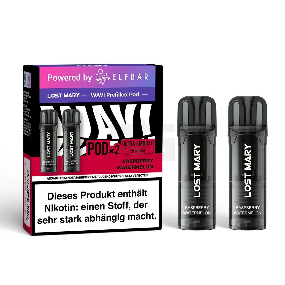 Lost Mary - Wavi - Prefilled Pods - Raspberry Watermelon - 20mg Lost Mary - Wavi - Prefilled Pods - Raspberry Watermelon - 20mg