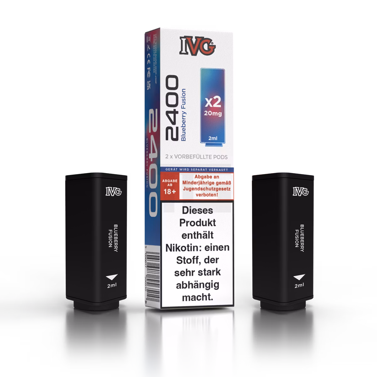 IVG - 2400 - Prefilled Pod - 2ml - 2er Pack - Blueberry Fusion IVG - 2400 - Prefilled Pod - 2ml - 2er Pack - Blueberry Fusion