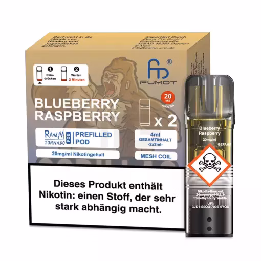 Randm Tornado - Prefilled Pod - Blueberry Raspberry - 2er Pack 