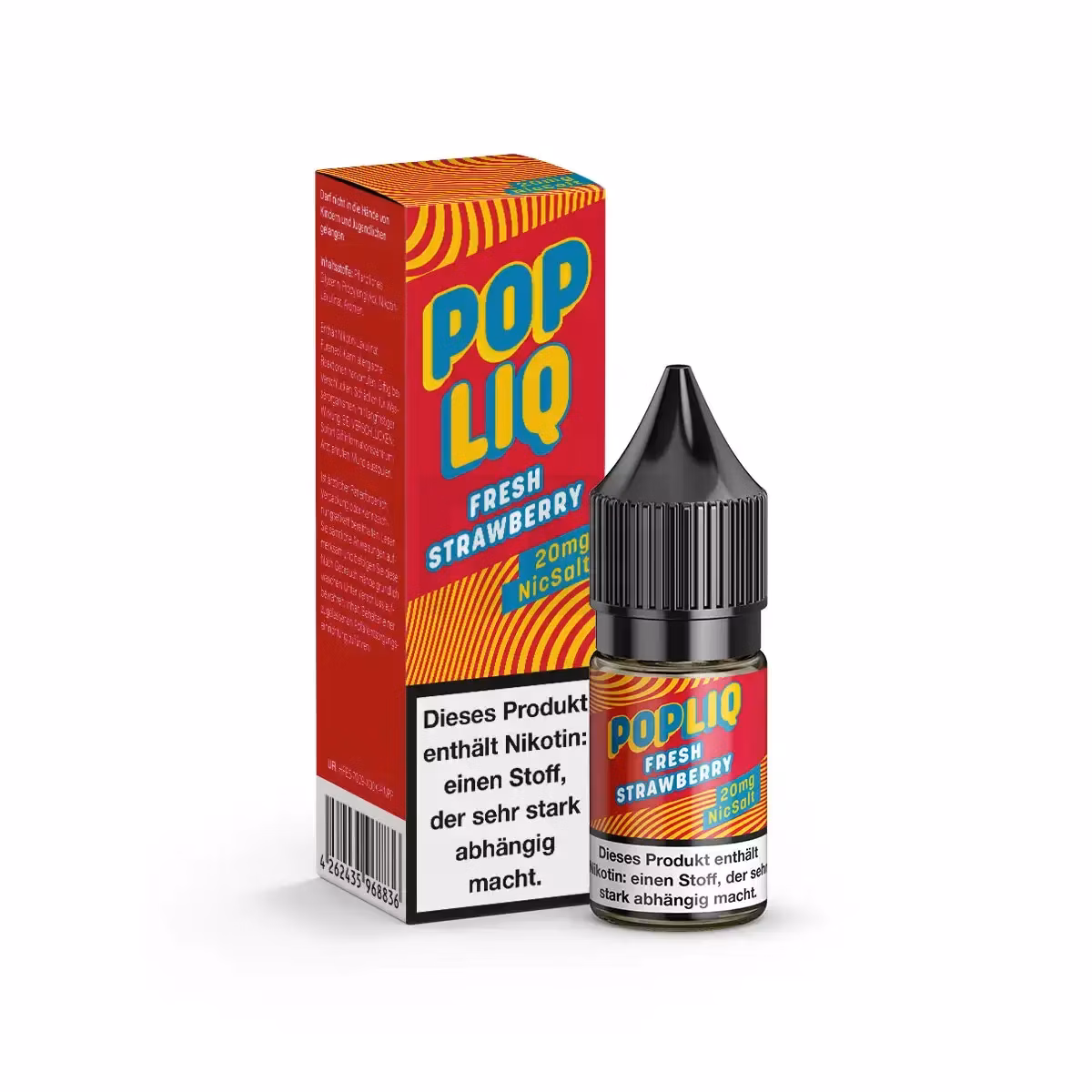 PopLiq Nikotinsalz-Liquid Fresh Strawberry 10ml 20mg PopLiq Nikotinsalz-Liquid Fresh Strawberry 10ml 20mg