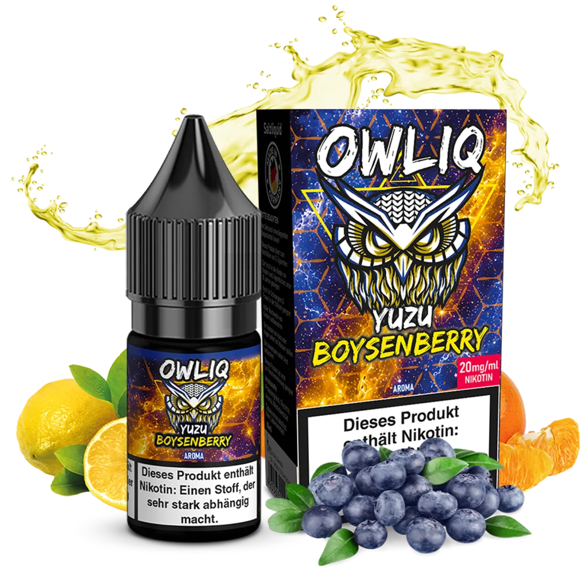 OWL - Owliq - 10ml - Yuzu Boysenberry | Nikotsinalz-Stärke : 20mg OWL - Owliq - 10ml - Yuzu Boysenberry | Nikotsinalz-Stärke : 20mg