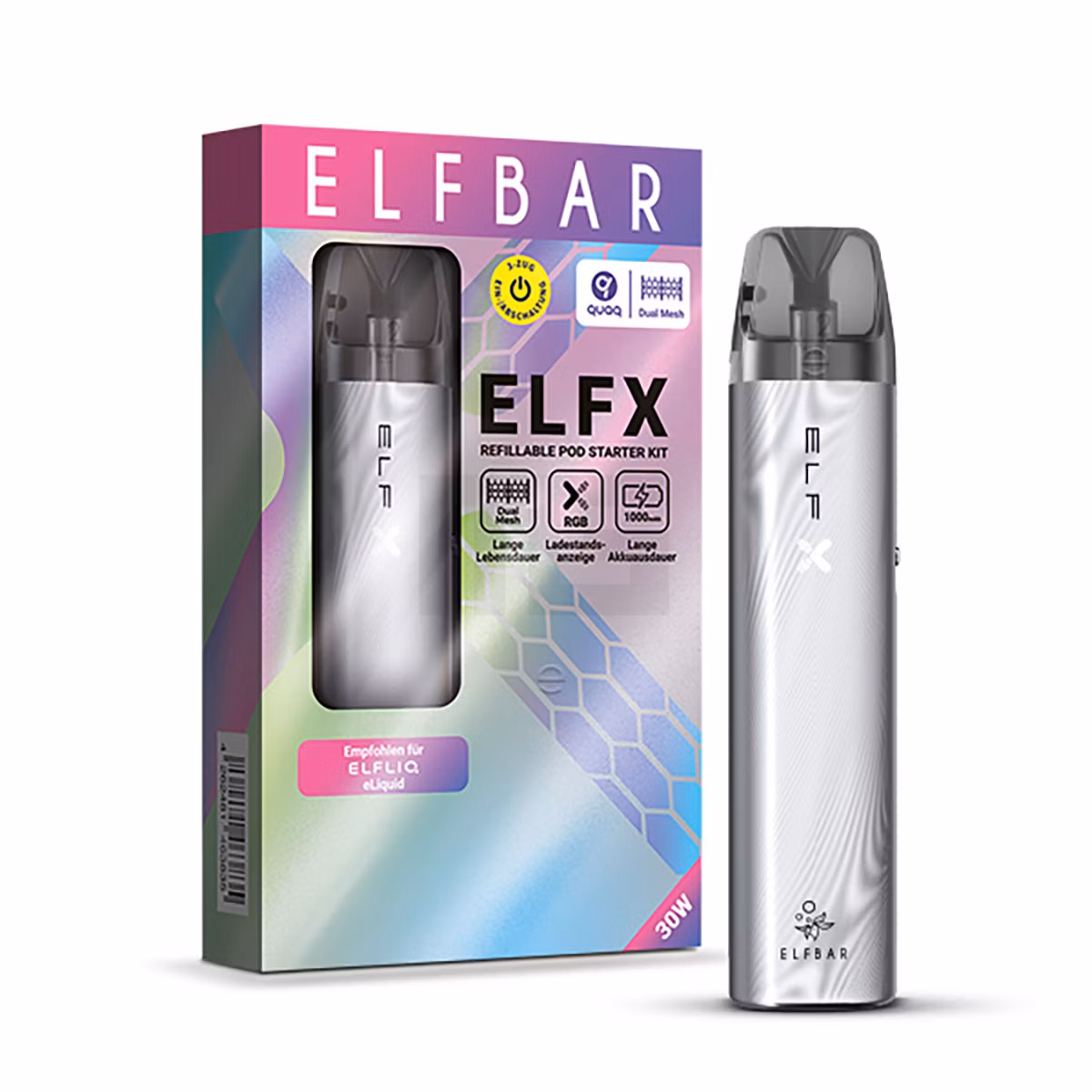 Elfbar - ELFX - Pod Kit - Silver Elfbar - ELFX - Pod Kit - Silver