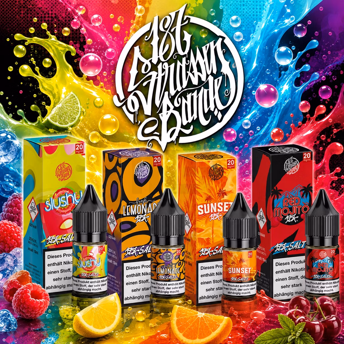187 Straßenbande - Nikotinsalz-Liquids - 10ml - Fresh Lemonade | Nikotinsalz-Stärke : 10mg | Paketgröße : 1er Packung