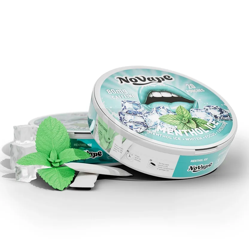 NoVape - Koffein Pouches - Menthol Ice - 80mg - 20 Stück NoVape - Koffein Pouches - Menthol Ice - 80mg - 20 Stück