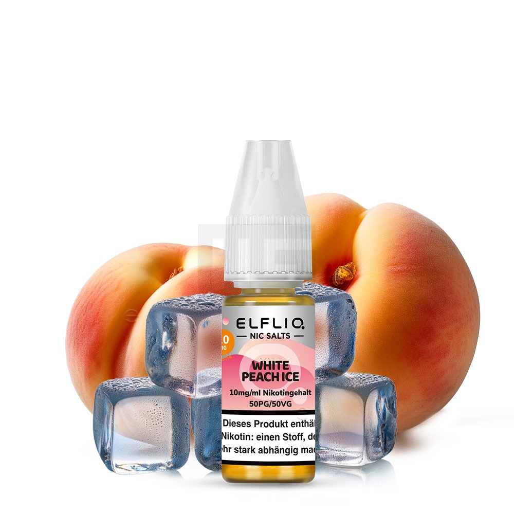 Elfbar - ElfLiq - 10ml - White Peach Ice | Nikotinsalz-Stärke : 10mg