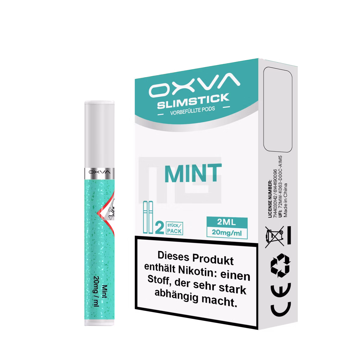 OXVA - Slimstick - Prefilled Pods - Mint - 20mg