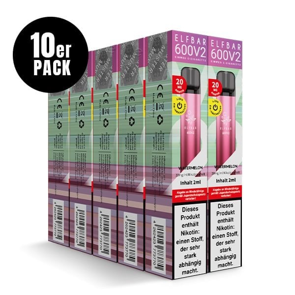 Elf Bar 600 V2 - Einweg E-Zigarette - Watermelon - 20mg