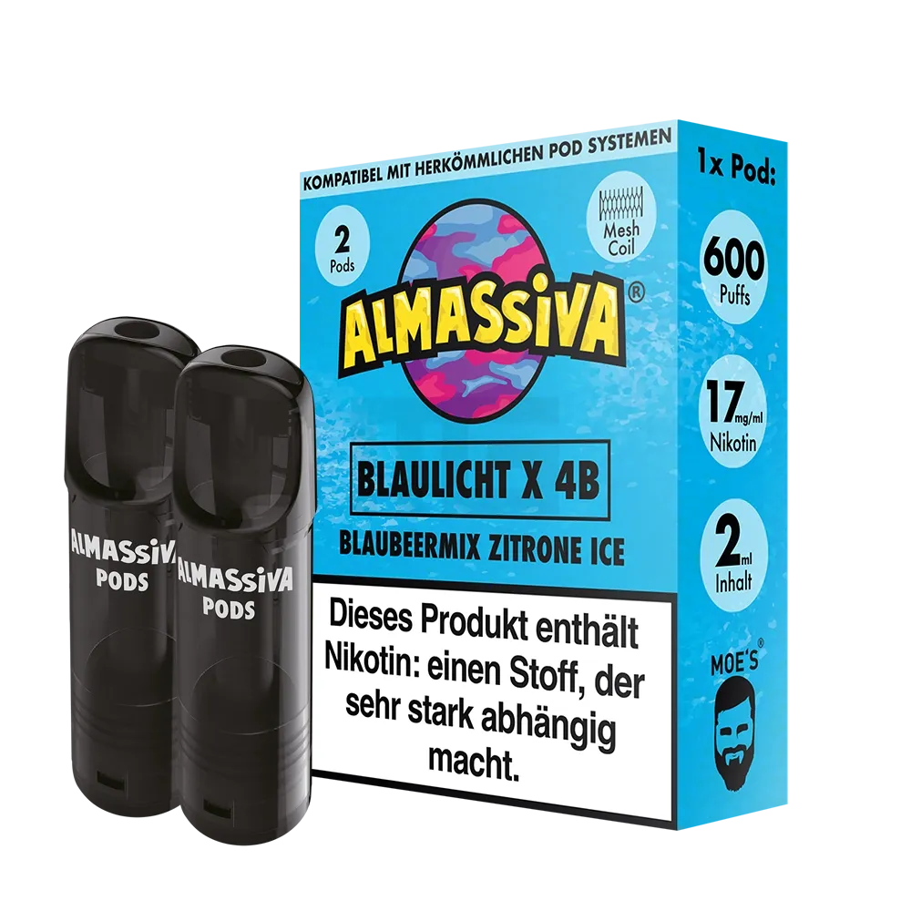 Al Massiva - Prefilled Pod - 2ml - 2er Pack - Blaulicht x 4B