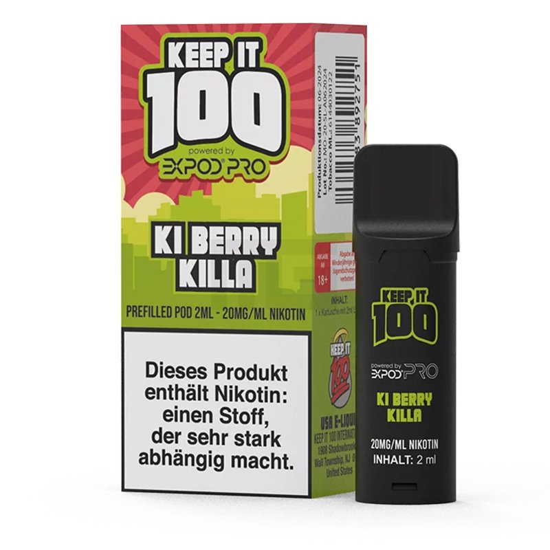 keep-it-100-prefilled-pod-ki-berry-killa-20mg Keep It 100 - Prefilled Pod - Ki Berry Killa - 20mg