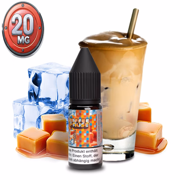 kaffepause-by-steamshots-nicsalt-karamell-fra-20mg KAFFEEPAUSE - Nicsalt Liquid Karamell Frappe Ice 10ml 20mg
