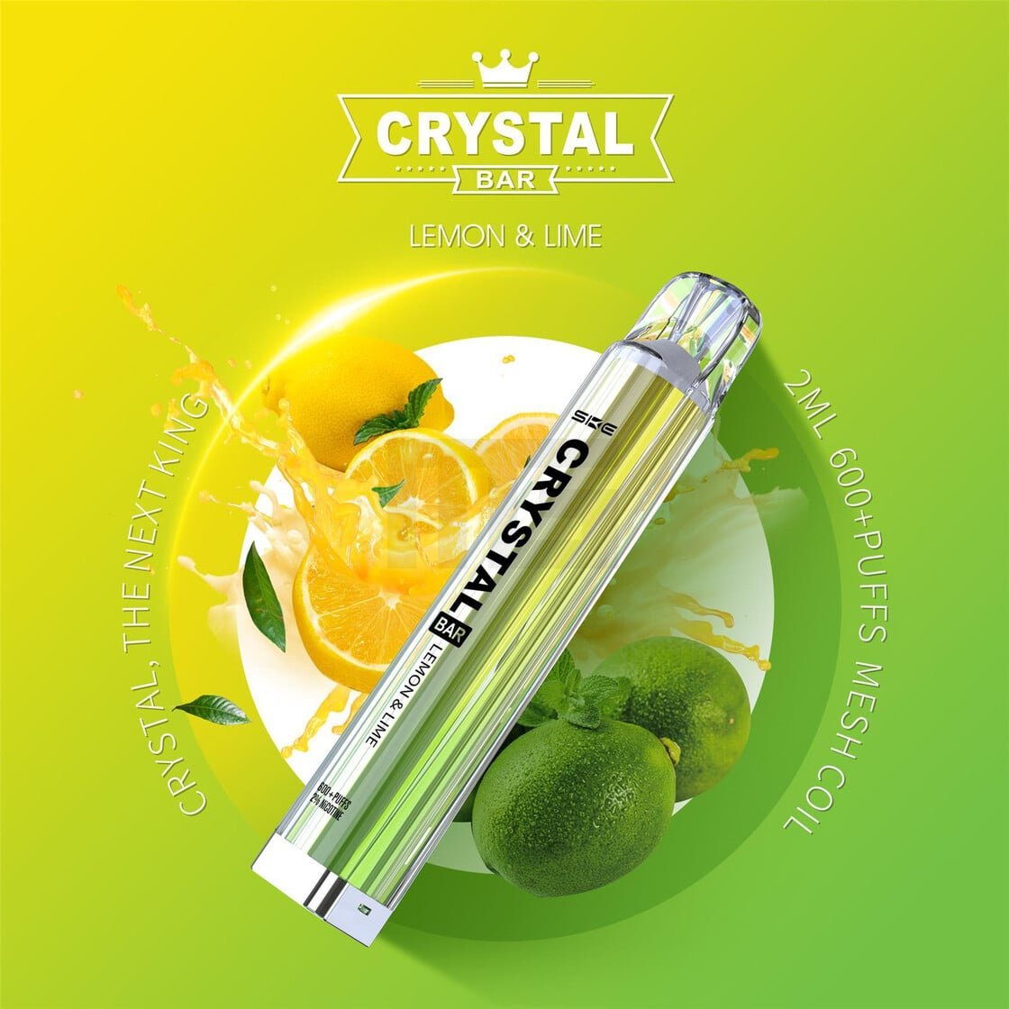 crystal-bar-ske-einweg-ezigarette-lemon-lime-2 Crystal Bar - Einweg E-Zigarette - Lemon & Lime