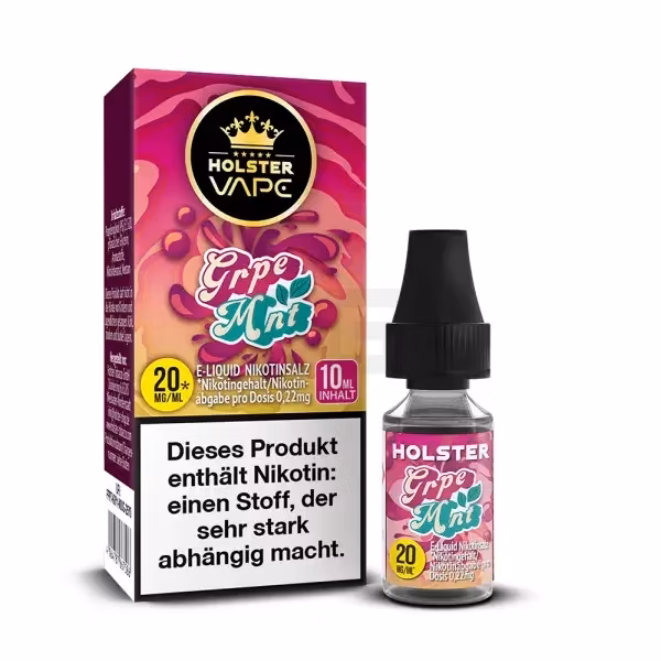 Holster - Nikotinsalzliquids - 10ml - Grpe Mnt | Inhalt : 10ml | Nikotinsalz-Stärke : 20mg | Paketgröße : 1er Packung