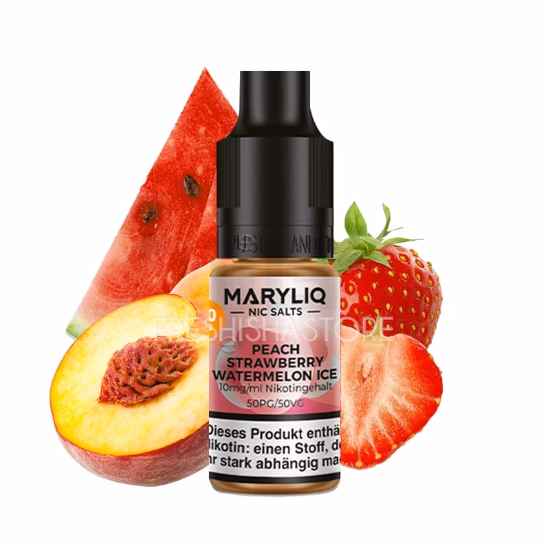 lost-mary-maryliq-peach-straw-watermelon-10mg Maryliq - Peach Strawberry Watermelon Ice - 10ml - 10mg