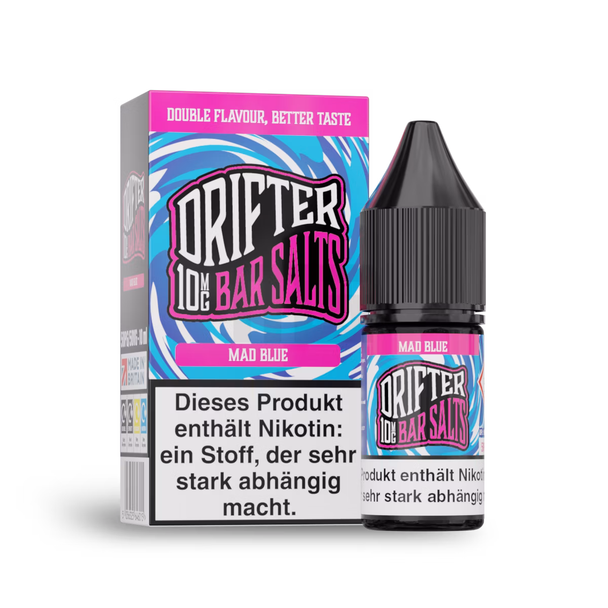 Drifter - Nikotinsalzliquid - 10ml - Mad Blue | Nikotinsalz-Stärke : 10mg Drifter - Nikotinsalzliquid - 10ml - Mad Blue | Nikotinsalz-Stärke : 10mg