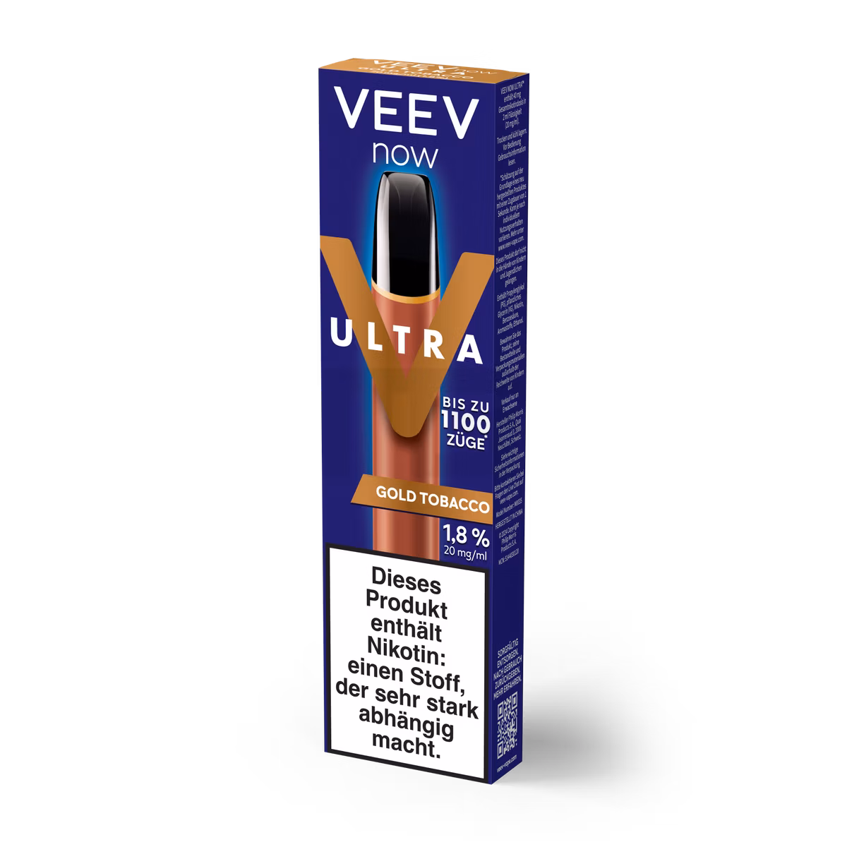 VEEV - NOW ULTRA - Einweg E-Zigarette - 20mg - Gold Tobacco