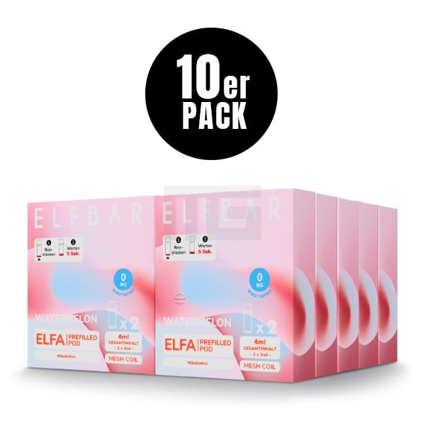 Elfbar - ELFA - Prefilled Pod - 2ml - 2er Pack - Nikotinfrei - Watermelon