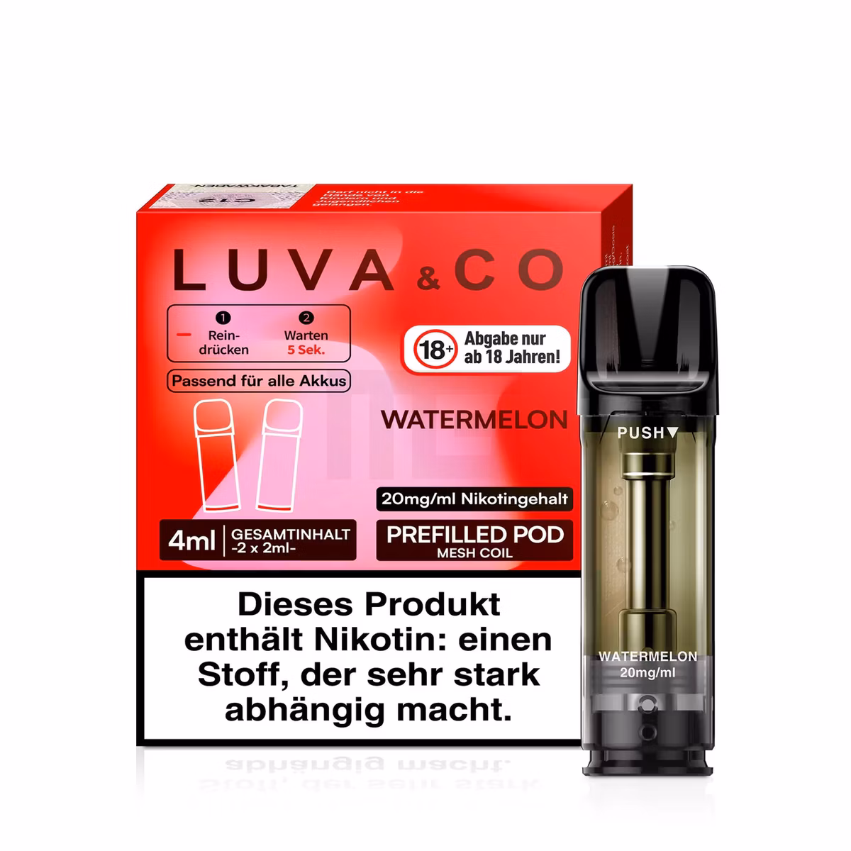 Luva - Prefilled Pod - 20mg - 2er Pack - Watermelon Luva - Prefilled Pod - 20mg - 2er Pack - Watermelon