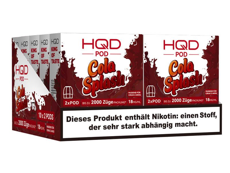 HQD - Cirak 2 - Prefilled Pods - Cola Splash - 18mg - 2ml - 2er Pack