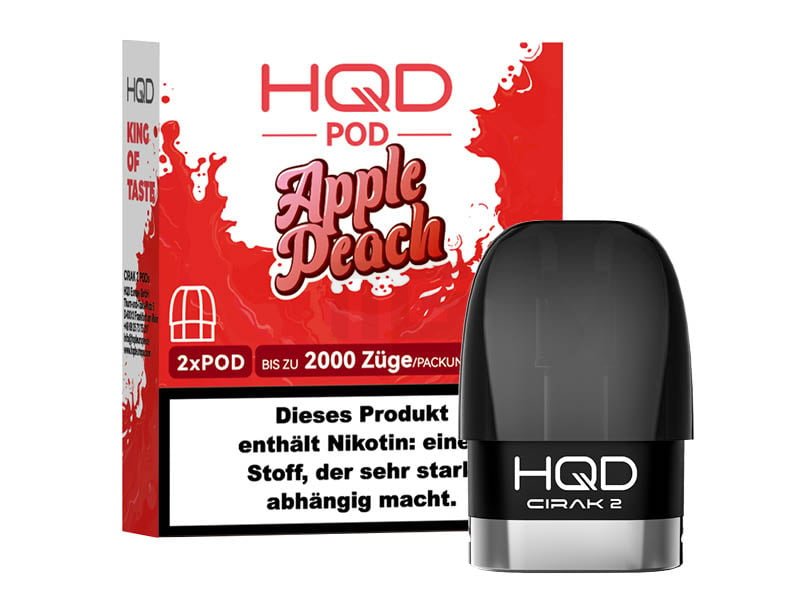 HQD - Cirak 2 - Prefilled Pods - Apple Peach - 18mg - 2ml - 2er Pack