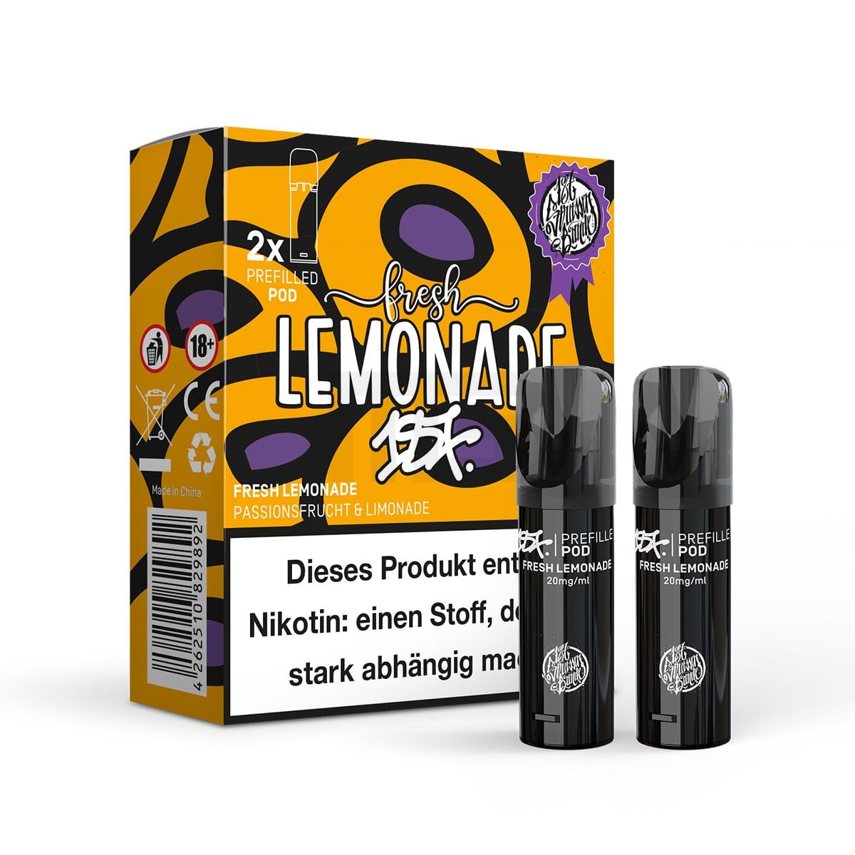 187 Straßenbande - Prefilled Pod - 2ml - 2er Pack - Fresh Lemonade 187 Straßenbande - Prefilled Pod - 2ml - 2er Pack - Fresh Lemonade