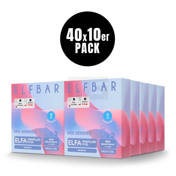 Elfbar - ELFA - Prefilled Pod - 2ml - 2er Pack - Nikotinfrei - Mix Berries