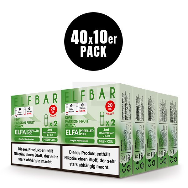Elfbar - ELFA - Prefilled Pod - 2ml - 2er Pack - Kiwi Passion Fruit Guava