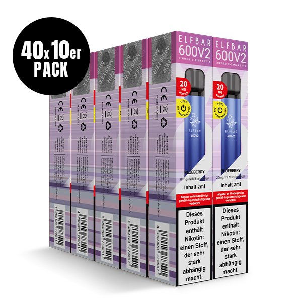 Elf Bar 600 V2 - Einweg E-Zigarette - Blueberry - 20mg