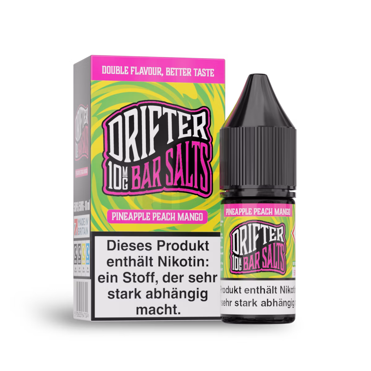 Drifter - Nikotinsalzliquid - 10ml - Pineapple Peach Mango | Nikotinsalz-Stärke : 10mg Drifter - Nikotinsalzliquid - 10ml - Pineapple Peach Mango | Nikotinsalz-Stärke : 10mg