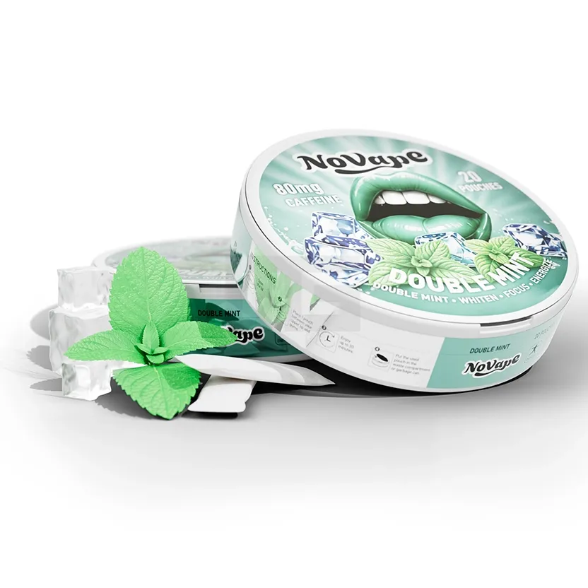 NoVape - Koffein Pouches - Double Mint - 80mg - 20 Stück