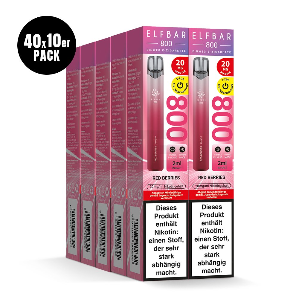 Elfbar - 800 - Einweg E-Zigarette - 20mg - CP - Red Berries