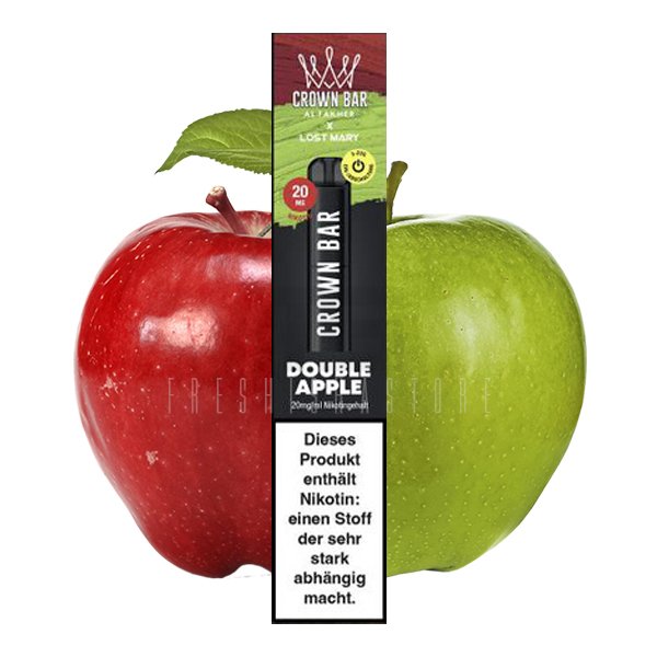 crown-bar-lost-mary-al-fakher-double-apple CROWN BAR by Al Fakher x Lost Mary - Double Apple - 20mg