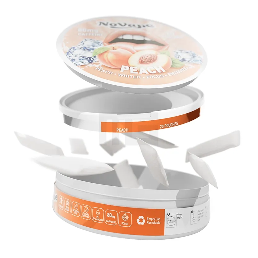 NoVape - Koffein Pouches - Peach - 80mg - 20 Stück NoVape - Koffein Pouches - Peach - 80mg - 20 Stück