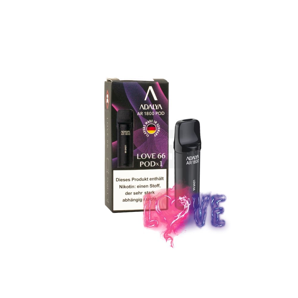 Adalya - Love 66 - Prefilled Pod - ELFA kompatibel - Promotion + Flyer Adalya - Love 66 - Prefilled Pod - ELFA kompatibel - Promotion + Flyer