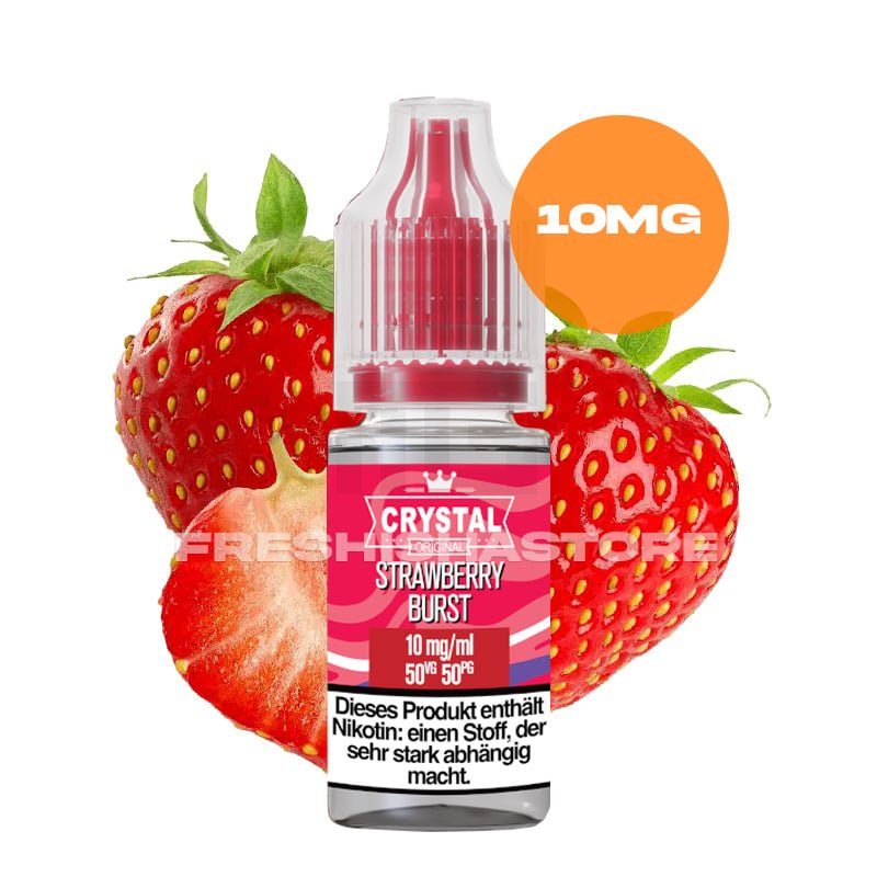 ske-crystal-liquid-strawberry-burst-10ml-10mg SKE - Crystal Liquid - Strawberry Burst - Nikotinsalz Liquid - 10ml - 10mg