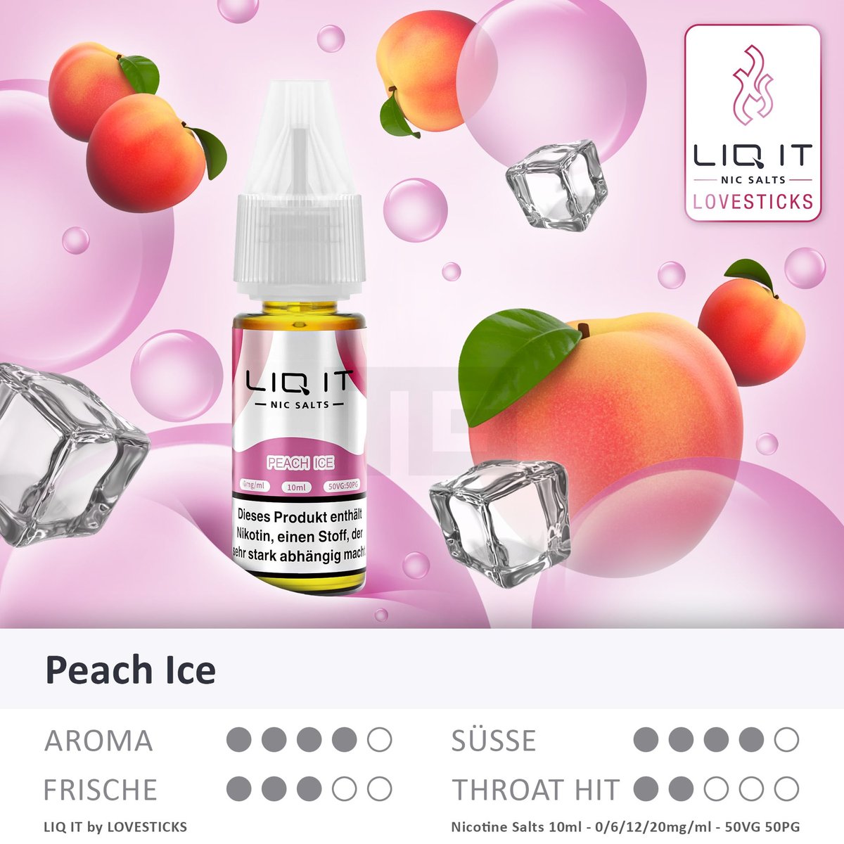 Peach-Ice43jTSDO4RVqpW LIQ IT - Nikotinsalz-Liquid - 10ml - Peach Ice - 6mg